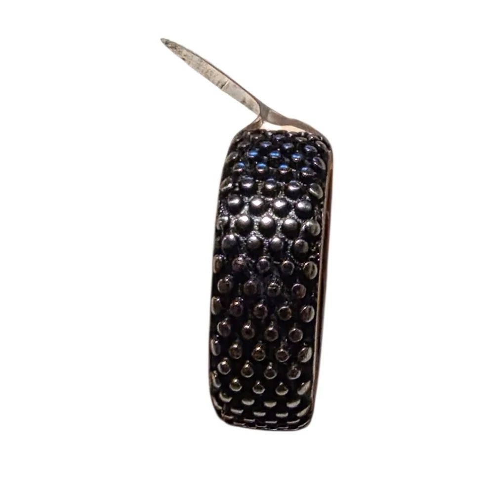 New Stainless Steel Textured Ring Size 12
